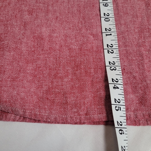 Christopher & Banks Linen Blend 3/4 Sleeve Pullover Tunic Top Heathered Red XL - Picture 10 of 10